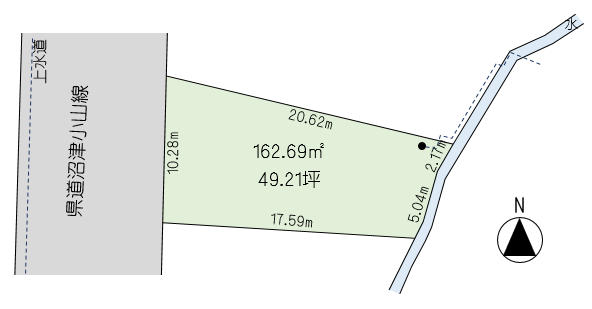 富士岡　土地面積:162.69平米 ( 49.21坪 )　